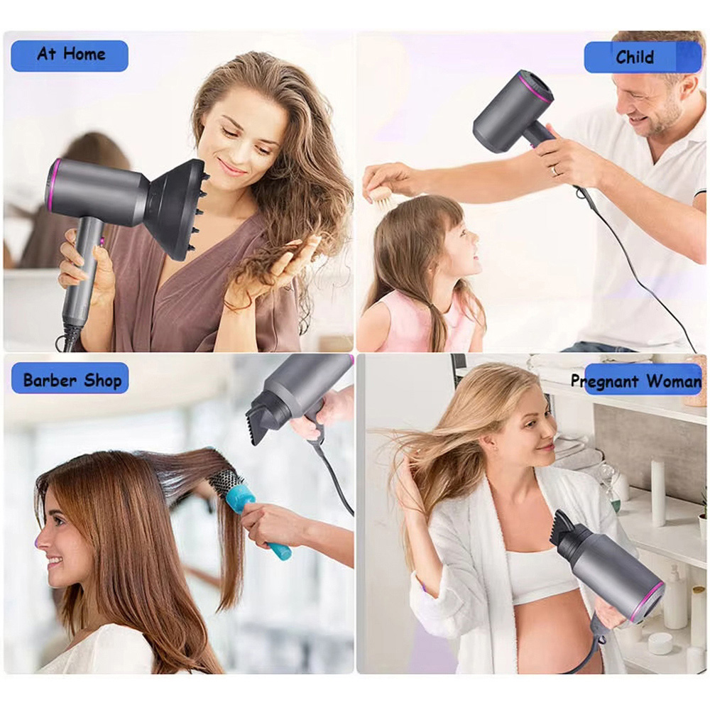 Living and Home Ionic Hair Dryer with 3 Nozzles 1400W Image 7