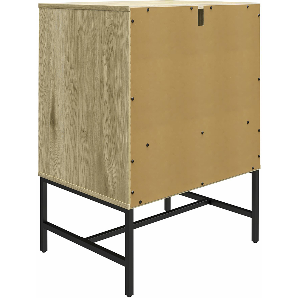 Dorel Tamlin Single Drawer Oak Record Stand Image 5