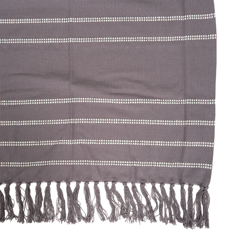 Eleni Tassel Throw Charcoal Image 4