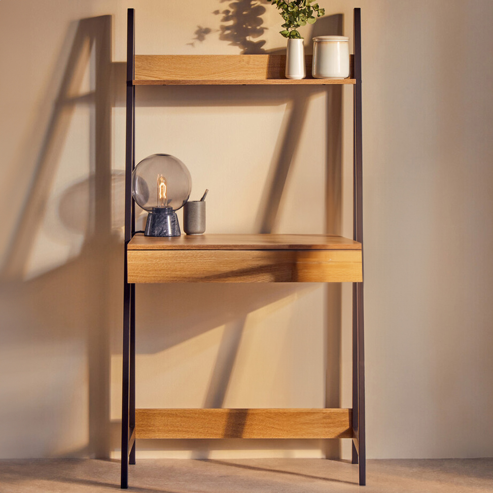 Premier Housewares Bradbury Natural Oak Effect Desk Image 1