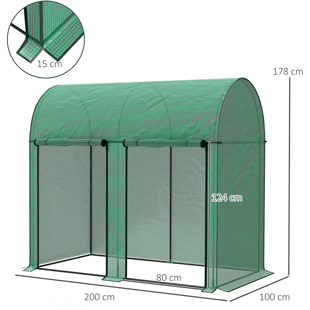 Outsunny 6.5 x 3.2ft Tomato Greenhouse with Zipped Door Image 9