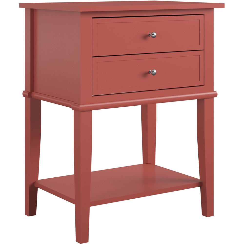 Dorel Franklin 2 Drawer Single Shelf Terracotta Accent Table Image 2