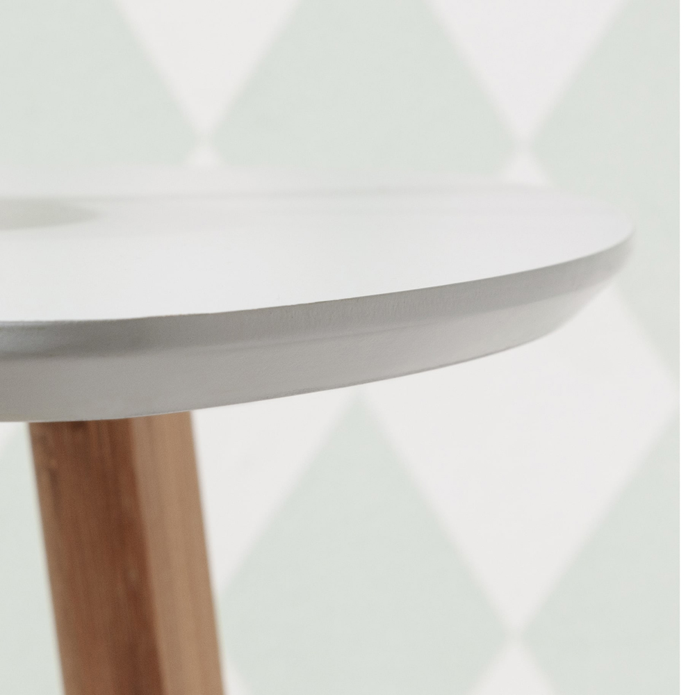 Noa and Nani Malme Chalk Grey and Natural Pine Small Side Table Image 5