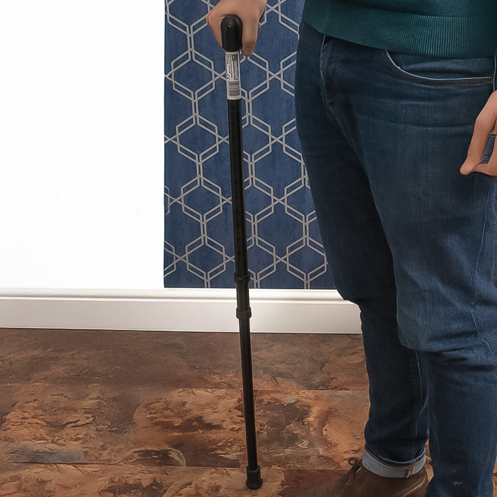Aidapt Right Hand Carbon Black Matt Ergonomic Walking Stick Image 2