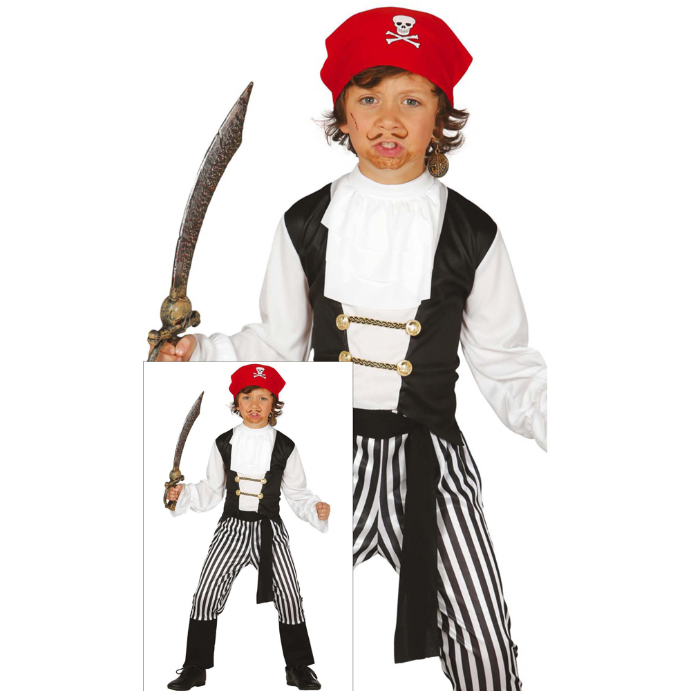 Fiestas Guirca Striped Pirate Halloween Costume 5 to 6 Years Image 2