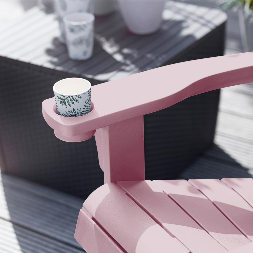 Keter Set of 2 Old Pink Adirondack Chair Image 7