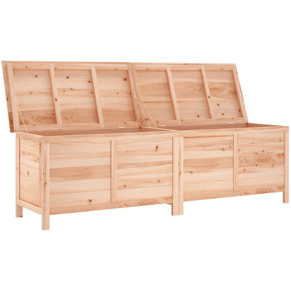 vidaXL 56.5 x 198.5 x 50cm Brown Fir Wood Garden Storage Box Image 2
