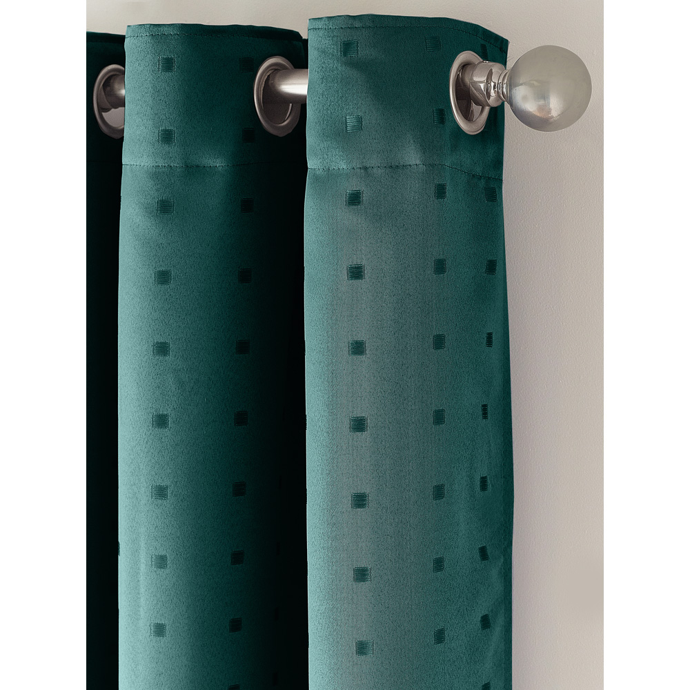 Alan Symonds Madison Teal Ring Top Curtain 229 x 229cm Image 6