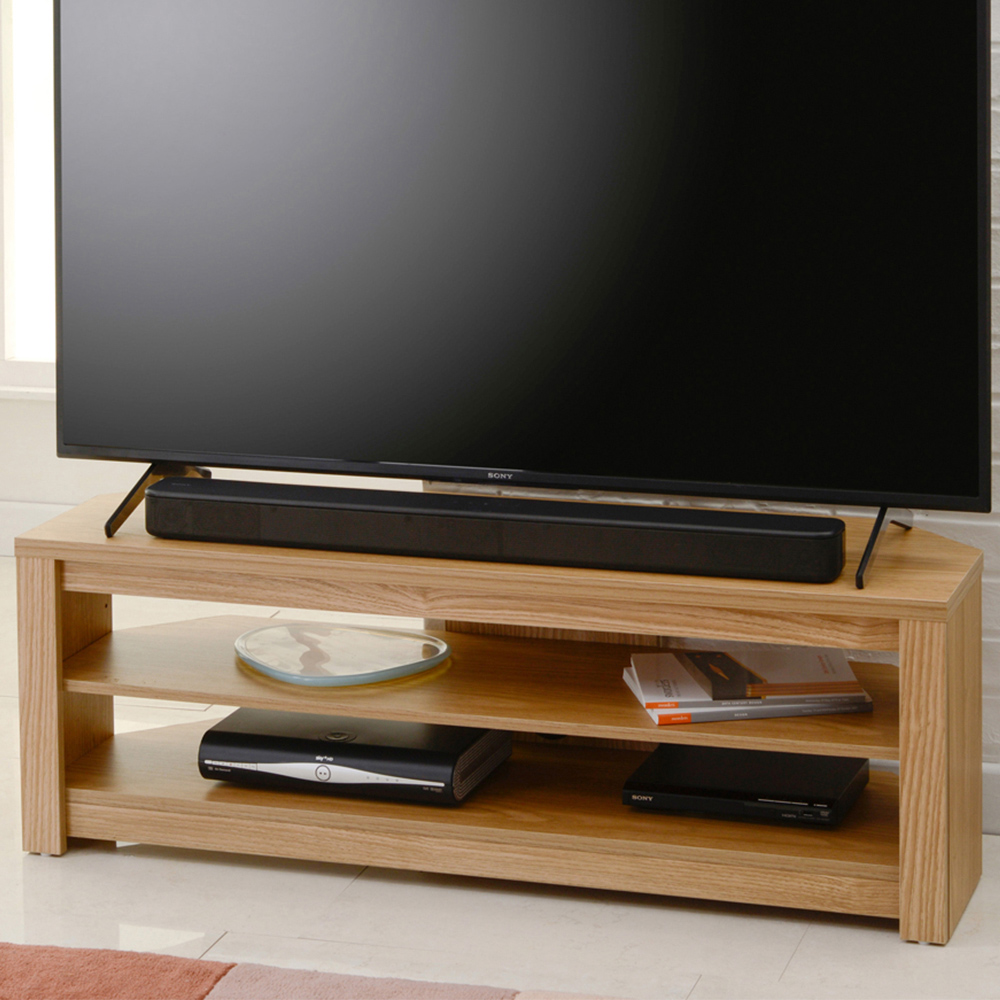 TTAP Memphis 2 Shelf Oak TV Stand Image 1