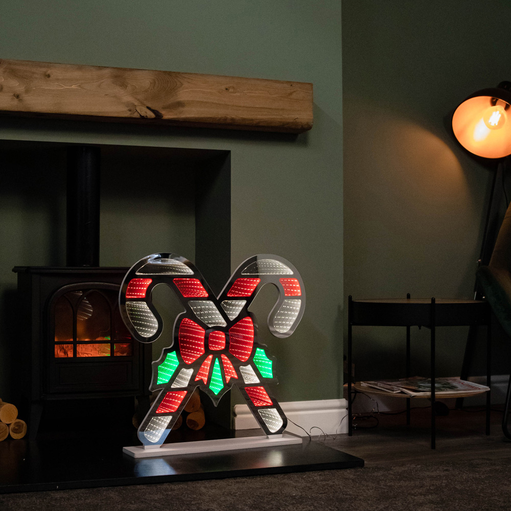 Samuel Alexander Infinity Candy Canes Light Up Christmas Decoration 2ft Image 6