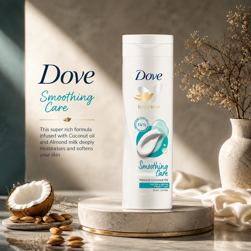 Dove Smoothing Care Natural Coconut Oil Soften and Refine Body Lotion 250ml 6 Pack Image 3