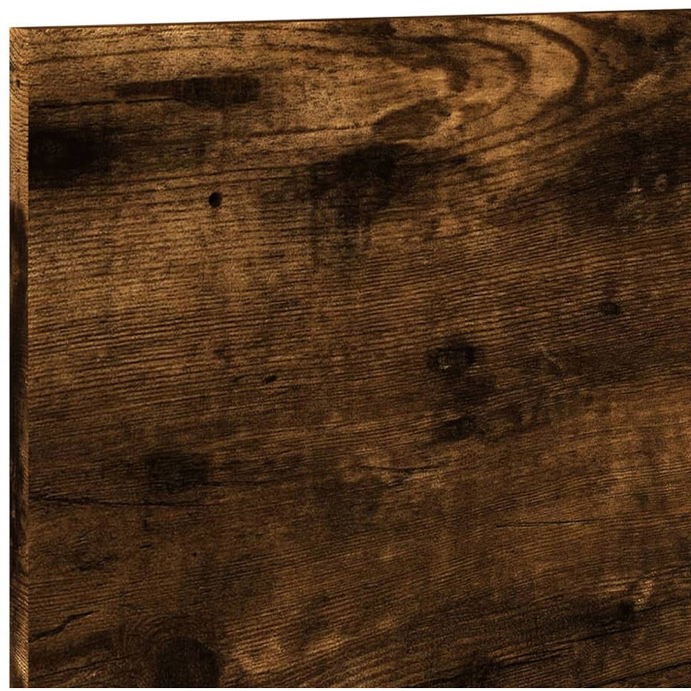 vidaXL 70 x 16.5 x 30cm Smoked Oak Wooden Wall Cabinet Image 6