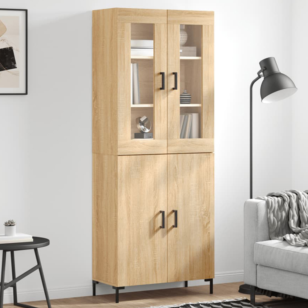 vidaXL 4 Door Sonoma Oak Highboard Image