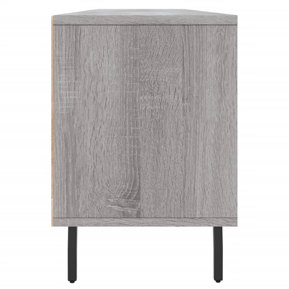 vidaXL 3 Door 3 Shelf Grey Sonoma TV Cabinet Image 7