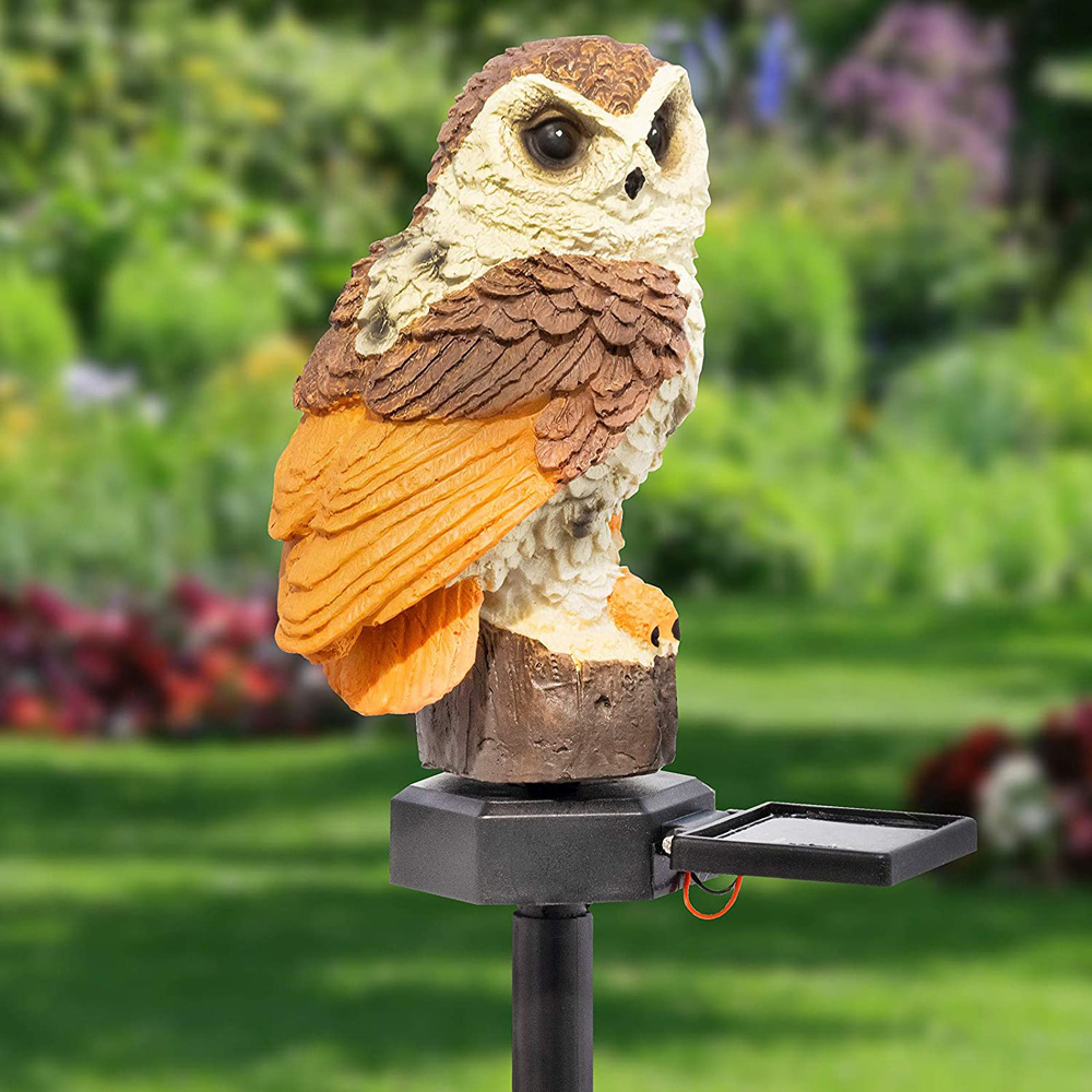 wilko Garden Owl LED Solar Ornament Light Image 2