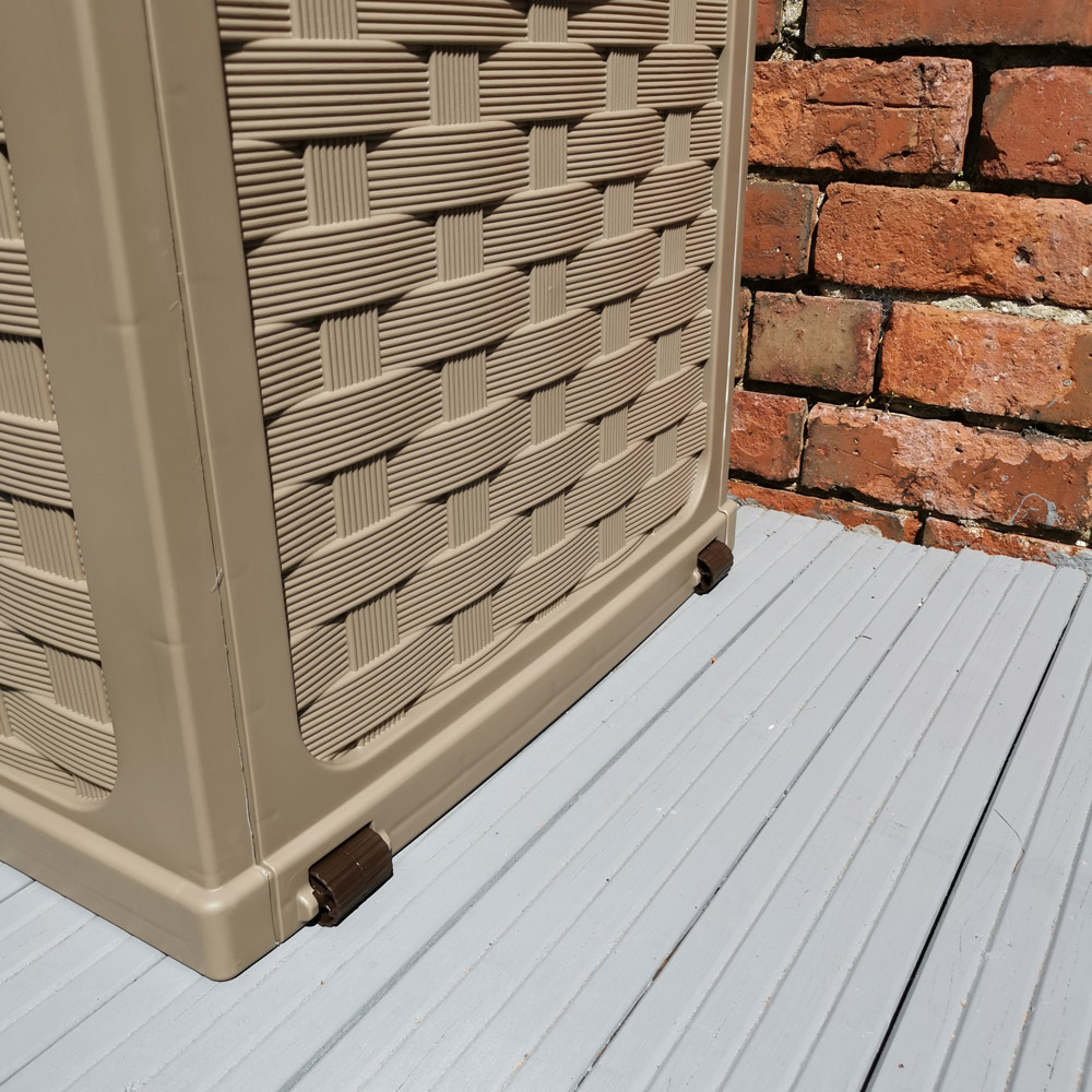 Samuel Alexander Dark Brown Rattan Cushion Garden Storage Box 335L Image 3