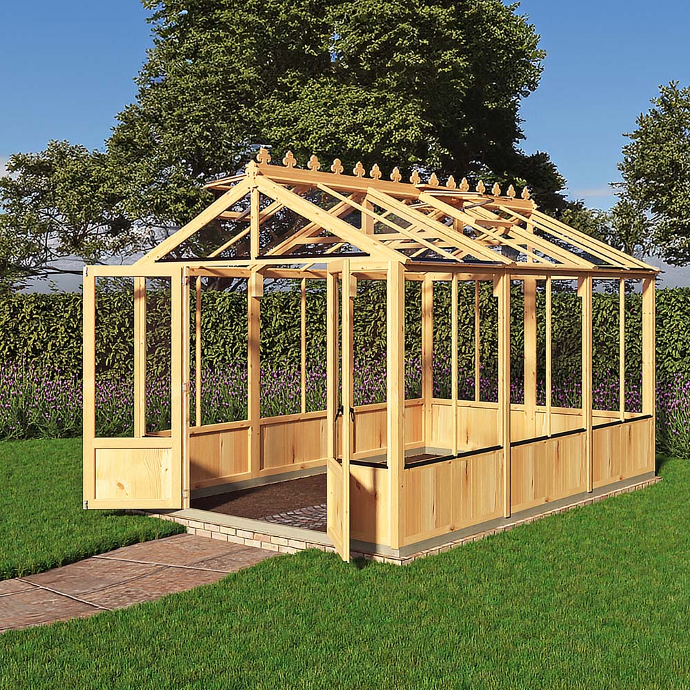 Shire Holkham Wooden 8 x 12ft Apex Greenhouse Image 2
