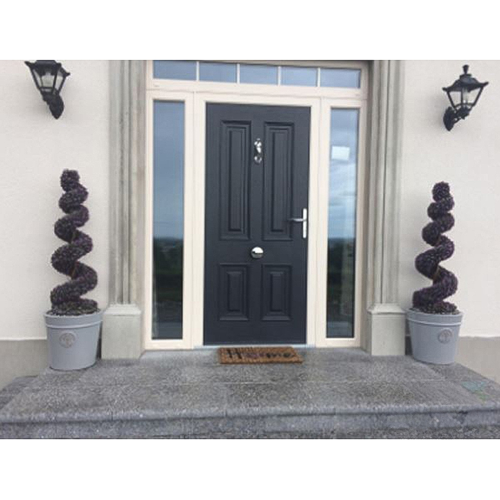 Leaf Artificial Purple Large Leaf Spiral with Decorative Planter 90cm Image 2