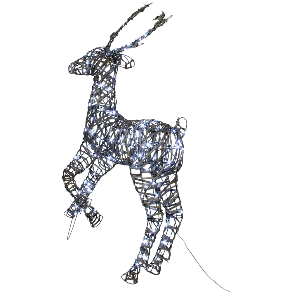 Rattan Effect LED Stag Decoration Natural Image 5
