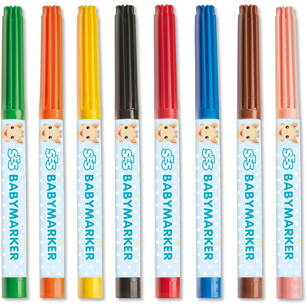 SES Creative Sophie La Girafe Assorted Colour Baby Marker 8 Pack Image 2