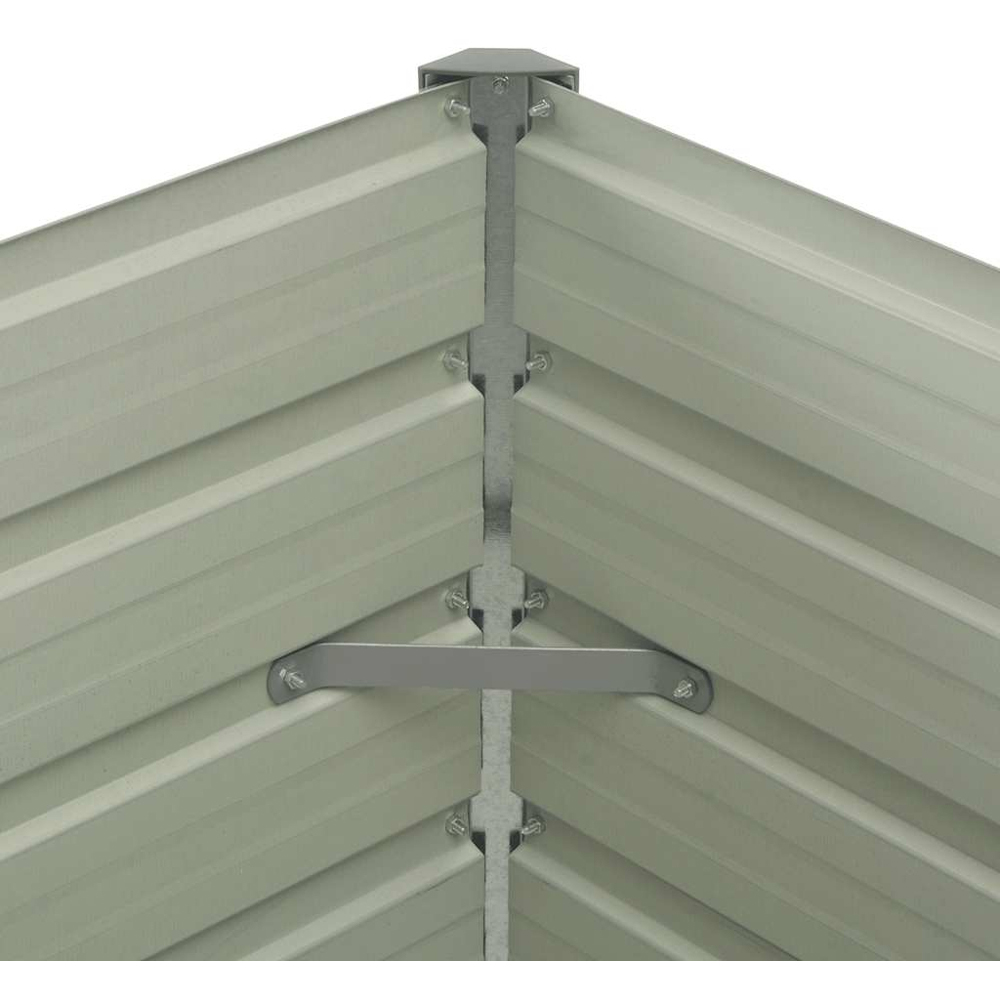 vidaXL Anthracite Galvanised Steel Raised Garden Bed 77 x 100 x 100cm Image 9