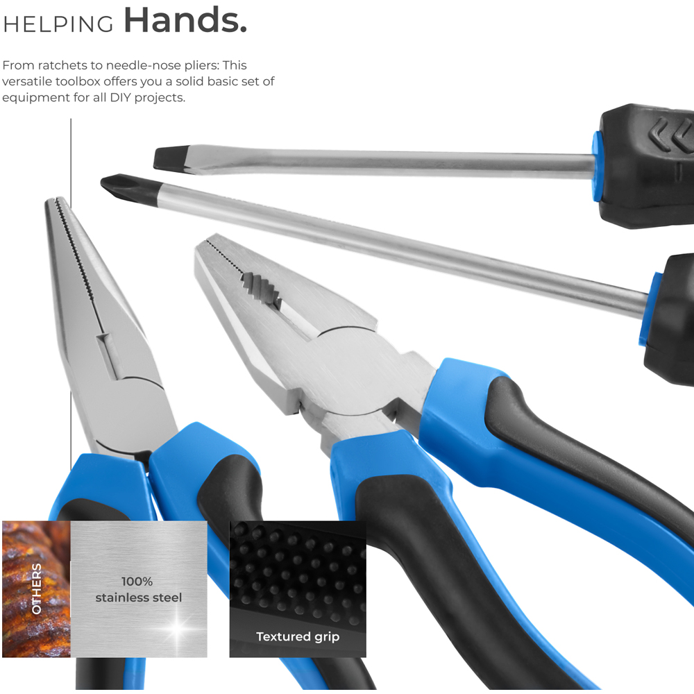 tectake Luigi 57 Piece Tool Box Image 3