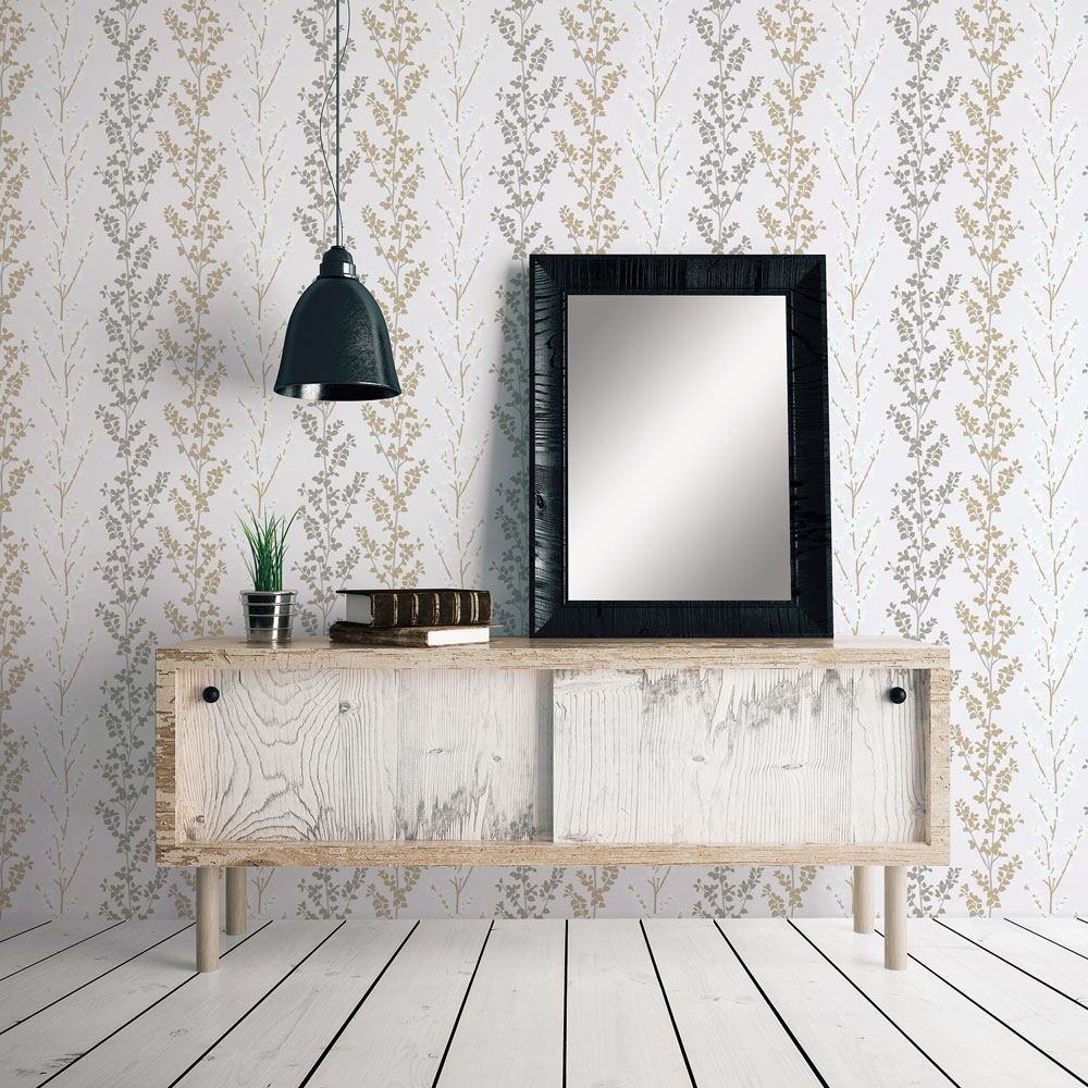 Galerie Nordic Elements Silver and Gold Wallpaper Image 2