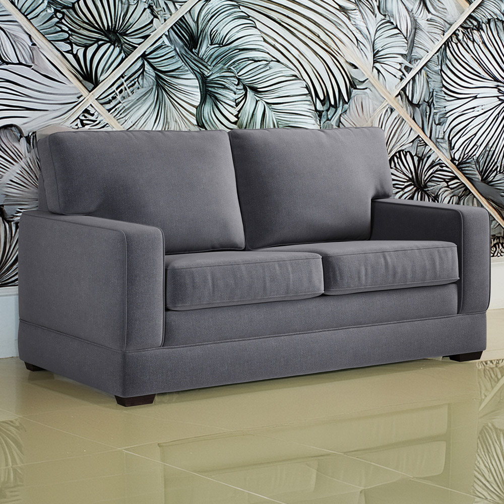 Jay-Be Urban 2 Seater Brushed Twill Admiral Sofa Bed with e-Pocket Mattress Image 1