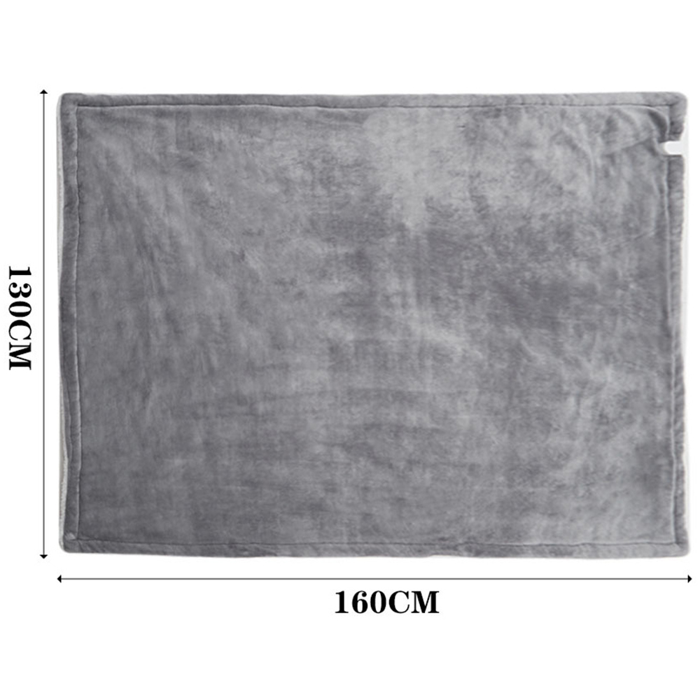 H&O Direct Grey Flannel Electric Heated Throw 130 x 160cm Image 2