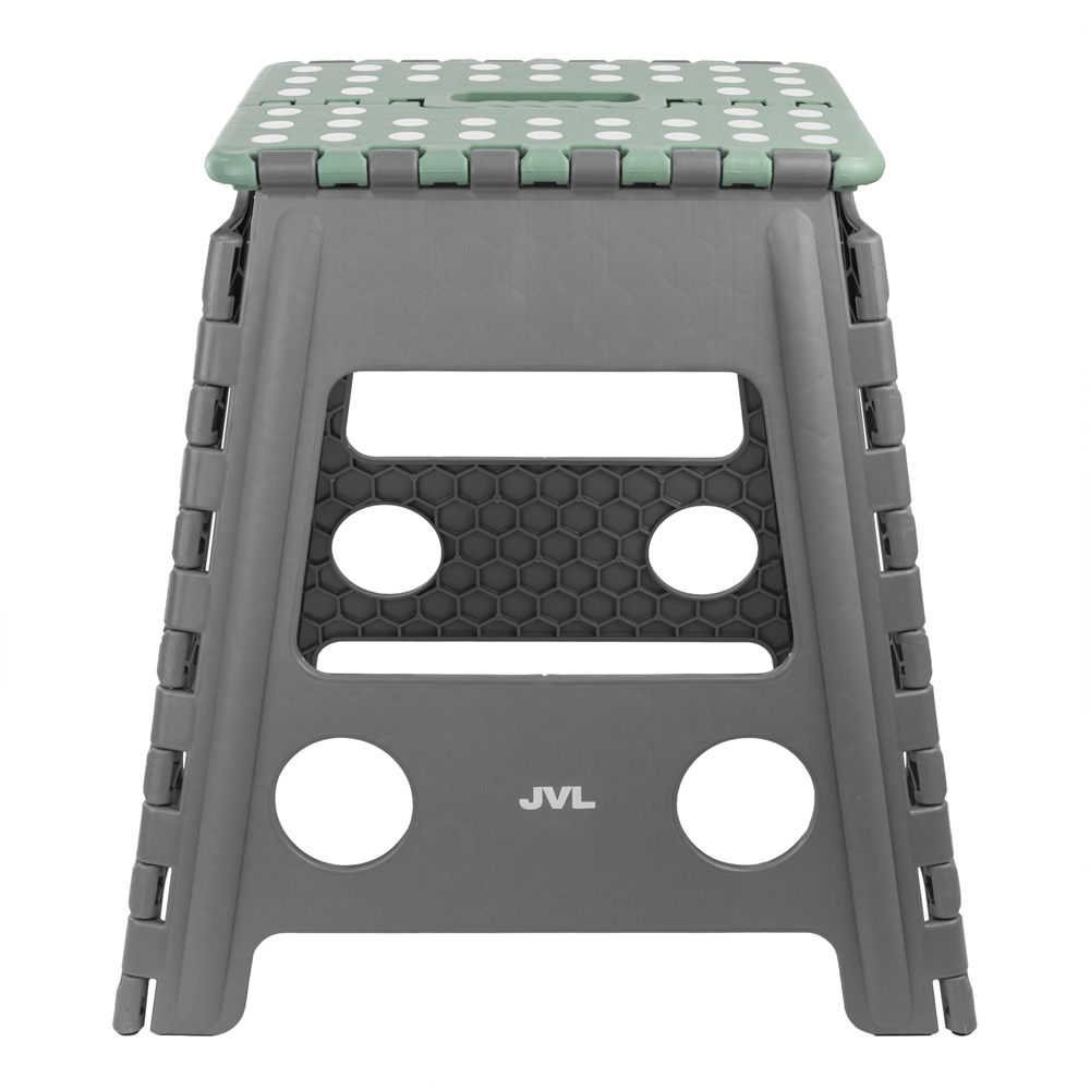 JVL Cleaning 2 Piece Grey Folding Step Stool Set Image 3
