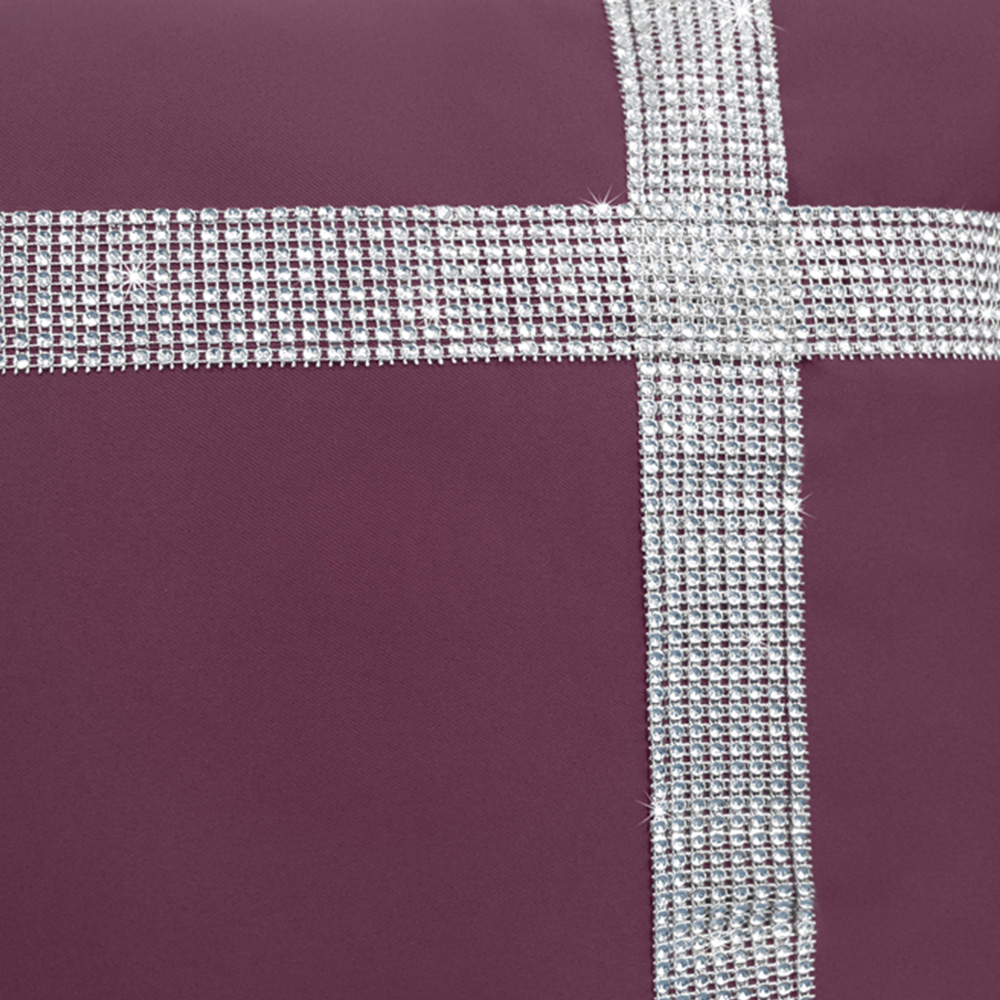 Velosso Diamante Cross Plum Filled Cushion 43 x 43cm 2 Pack Image 2