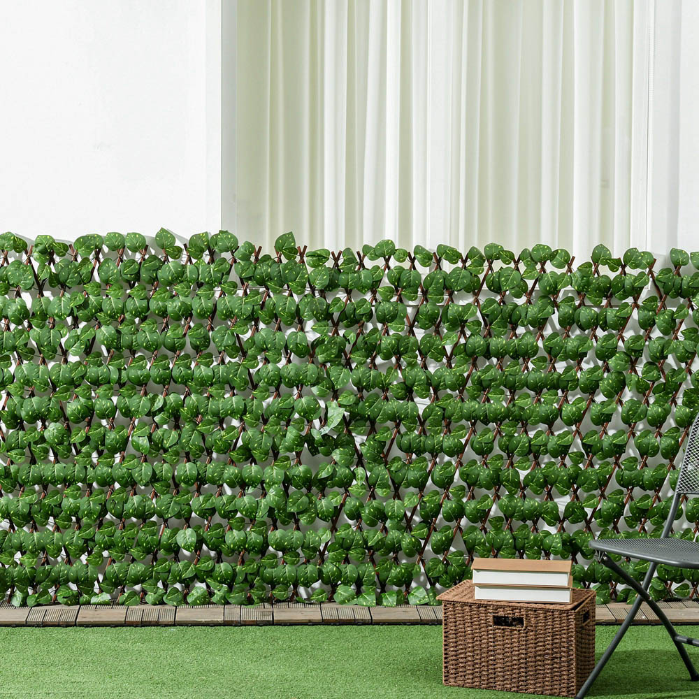 Outsunny Set of 2 Expandable Artificial Trellis Hedges Image 8