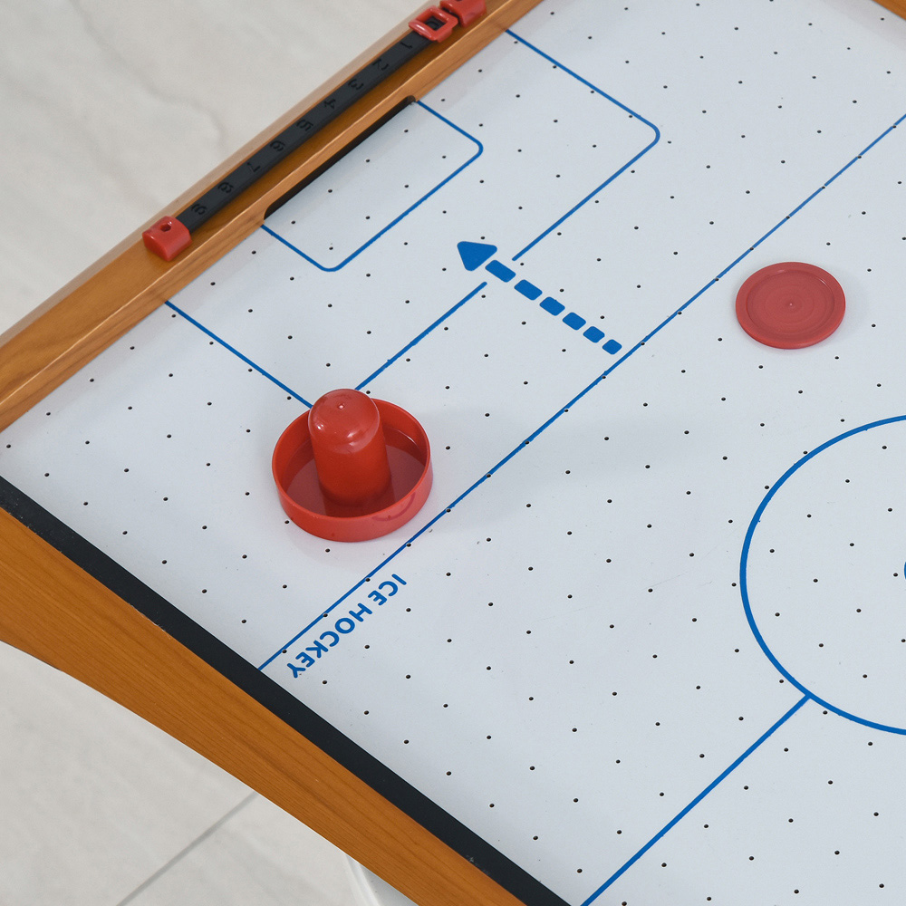HOMCOM Mini Air Hockey Table with 2 Pucks Pushers and Fan Image 4