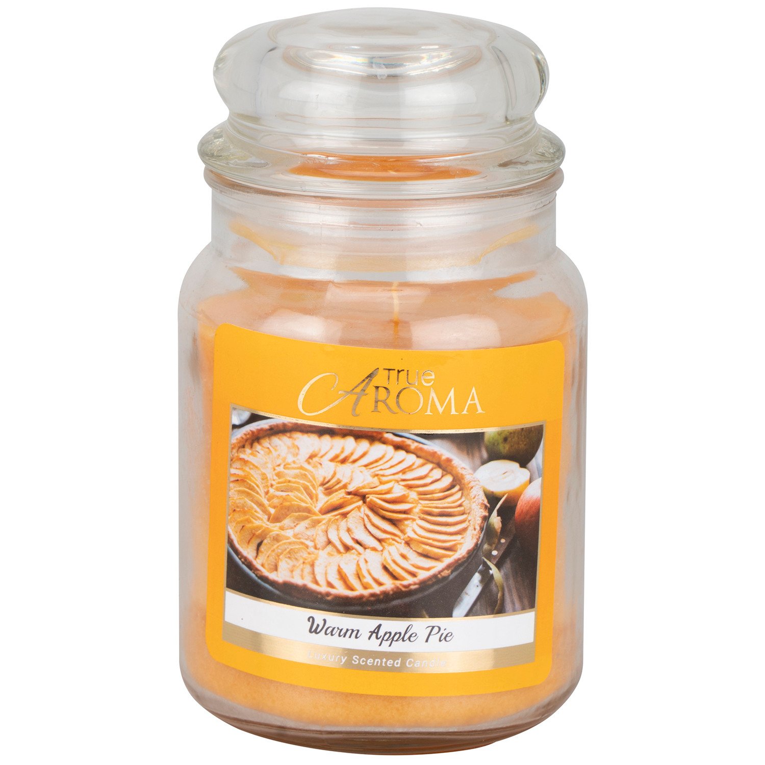 True Aroma Luxury Scented Candle - Warm Apple Pie Image