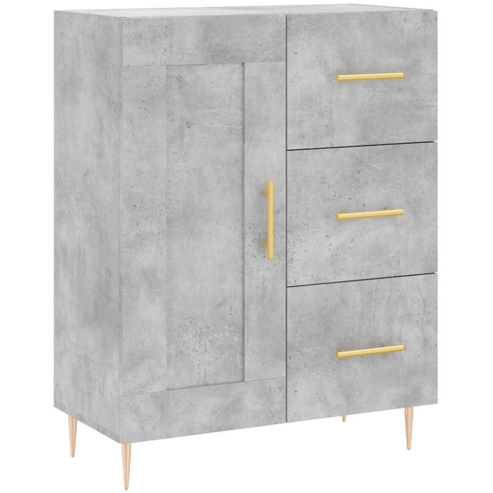 vidaXL 3 Door 3 Drawer Concrete Grey Highboard Image 7