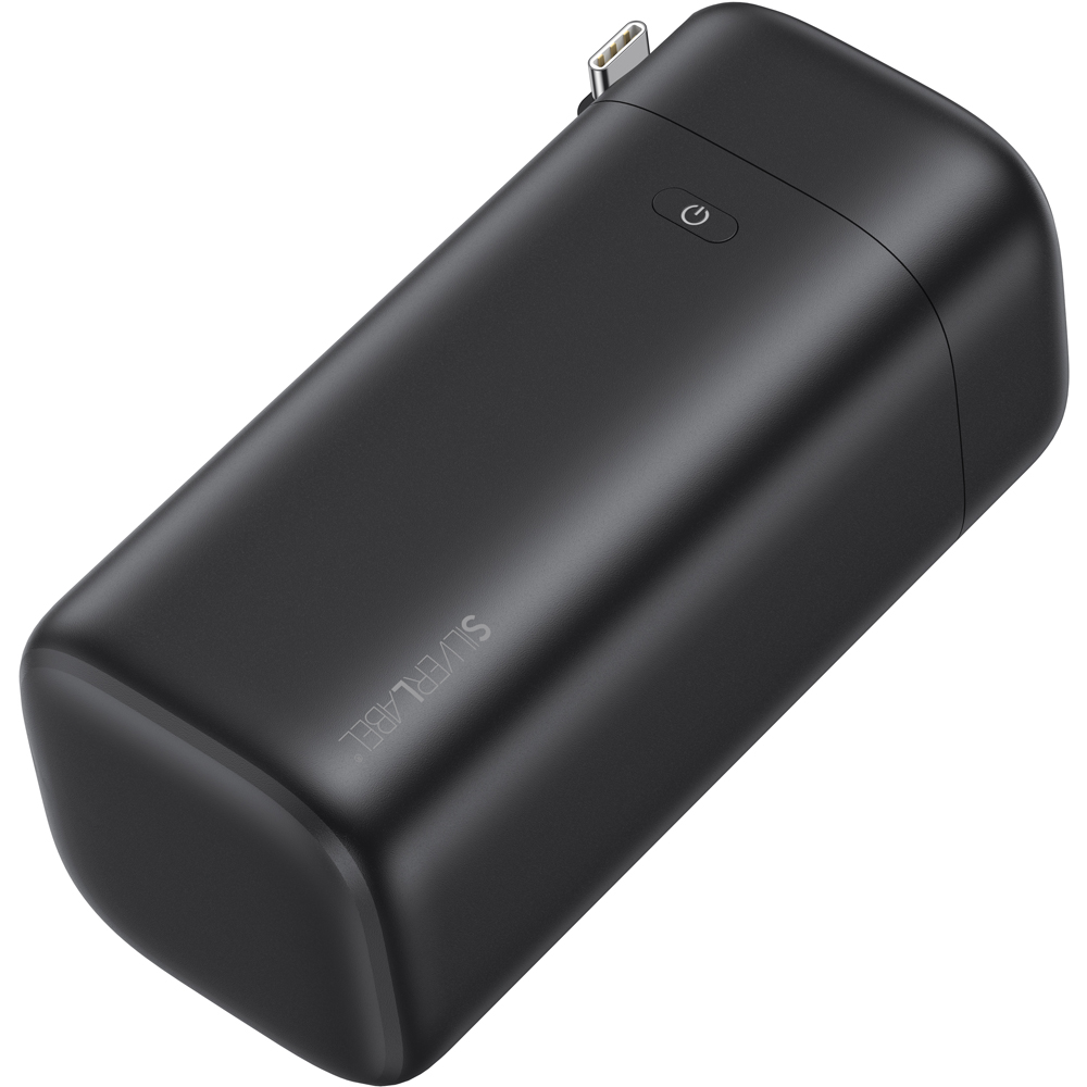 SilverLabel 2-in-1 E71029022 Black Power Bank with Retract USB-C Cable 18000mAh Image 3