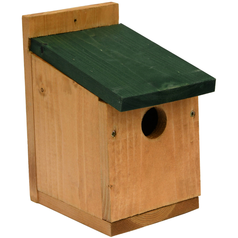 Happy Beaks Classic Nest Box with Green Roof Image 5