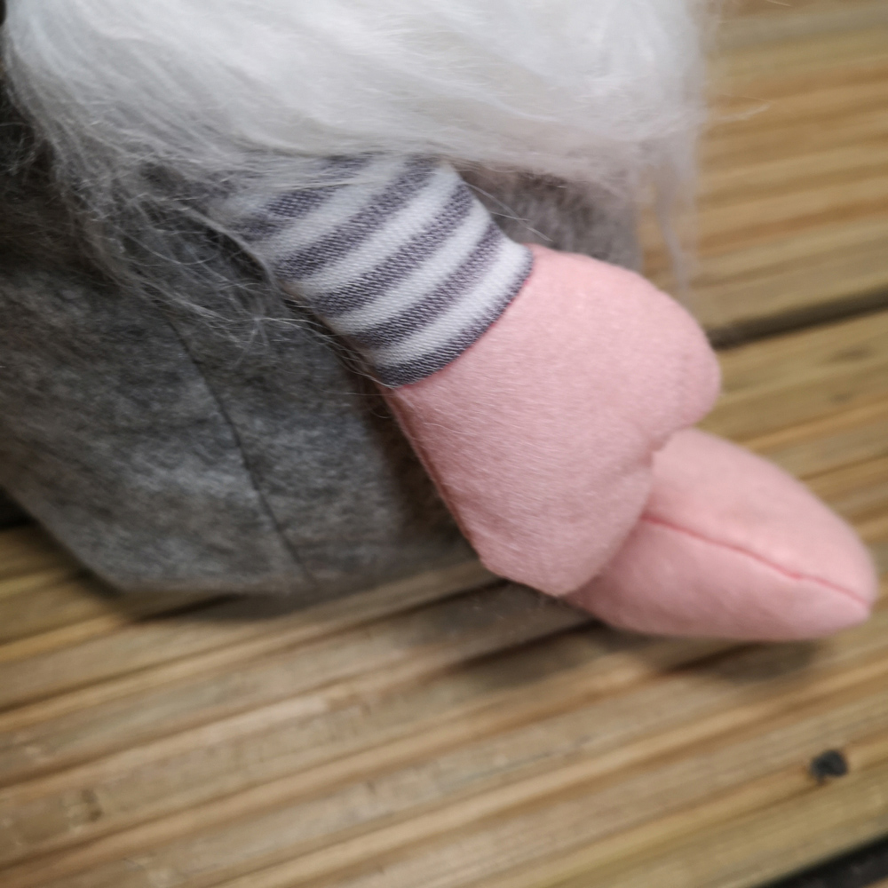 Samuel Alexander Pink and Silver Plush Bearded Gonk Christmas Decoration 46cm Image 6