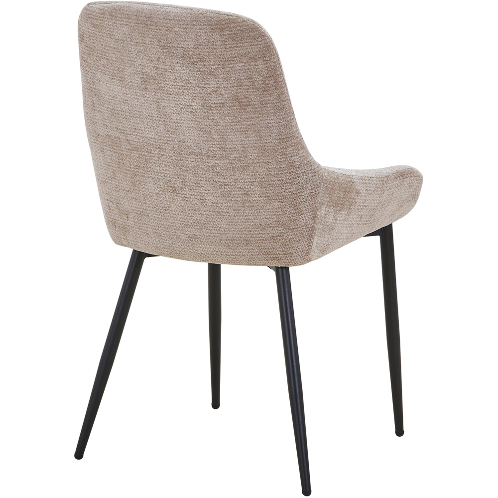 Portland Valenza Mink Curved Back Dining Chair Image 6