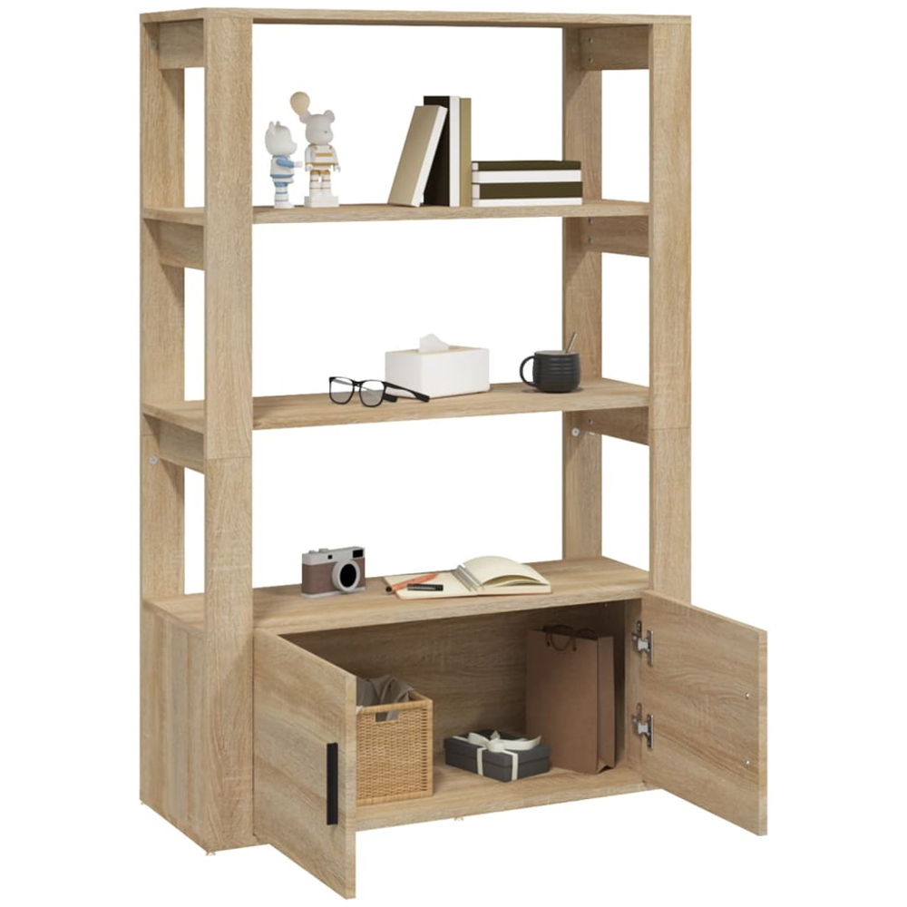 vidaXL 2 Door 3 Shelf Sonoma Oak Sideboard Image 4
