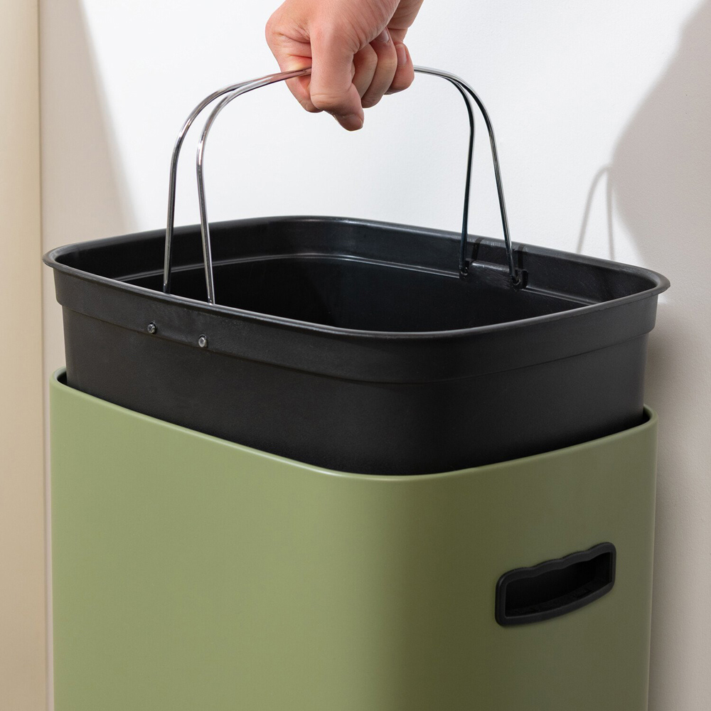40L Push Bar Bin Olive Image 6