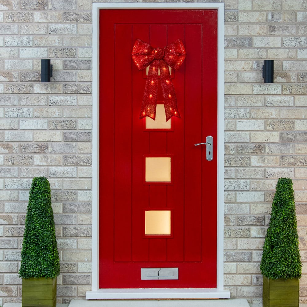 The Christmas Workshop 50cm LED Red Bow Decoration Image 7