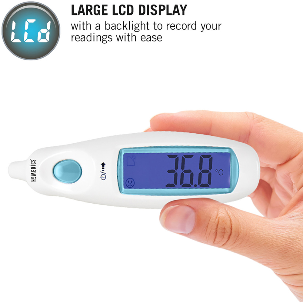 Homedics Jumbo Display Digital Waterproof Infrared Ear Thermometer Image 3
