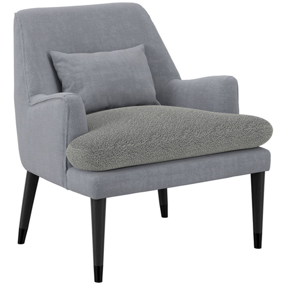 Montana Soft Grey Linen Blend Accent Chair Image 2