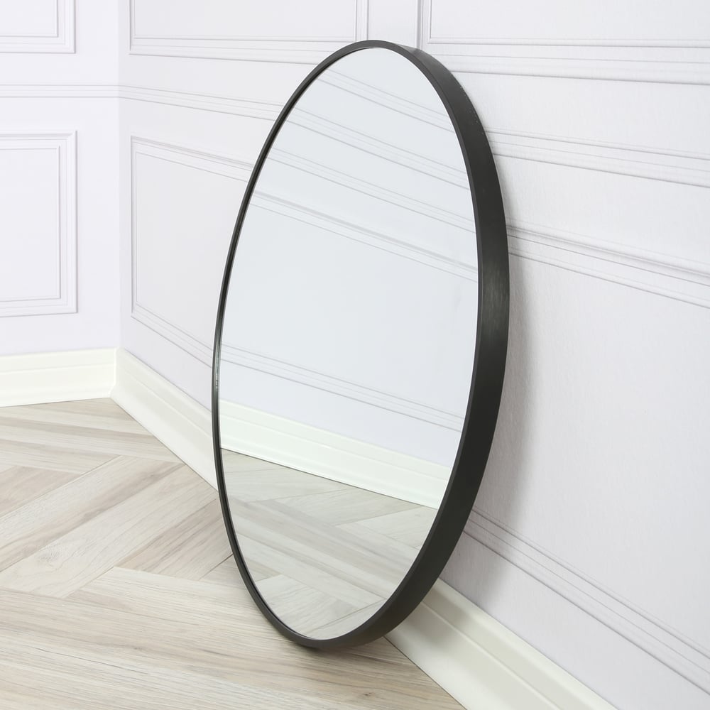 Pandora Black Round Wall Mirror 60 x 60cm Image 7
