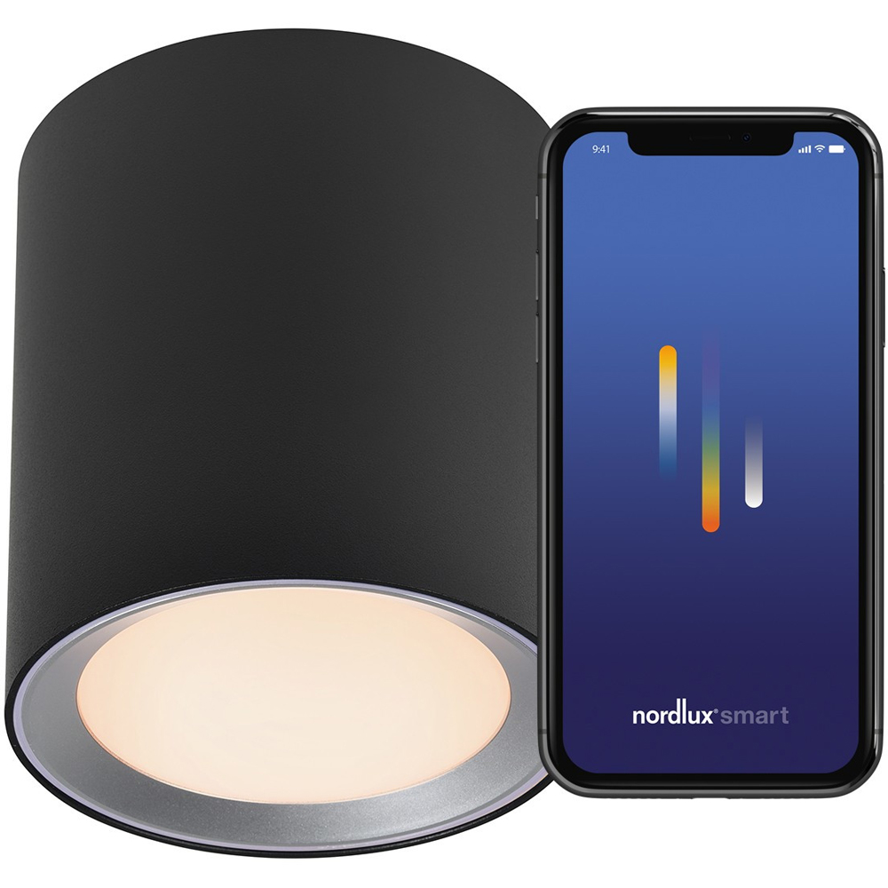 Nordlux Landon Smart Black Long Ceiling Light Image 4