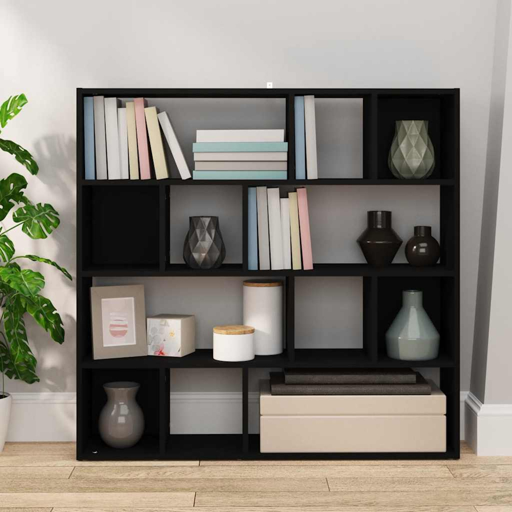vidaXL 12 Shelf Black Bookcase Image 7
