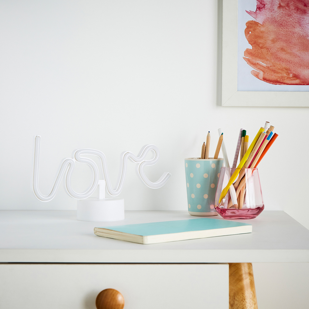 Glow Love Pink Neon LED Table Light Image 5