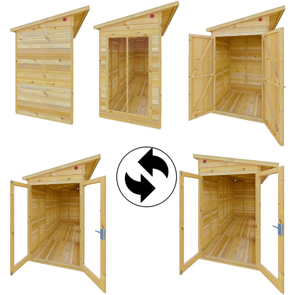 Shire Lela 16 x 6ft Double Door Summerhouse with Storage Image 5