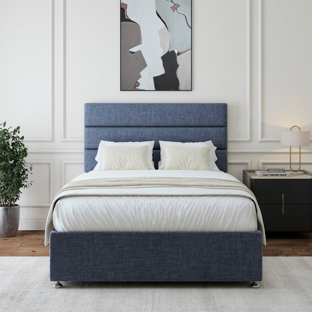 Bedmaster Small Double Midnight Linen Divan Base Image 2